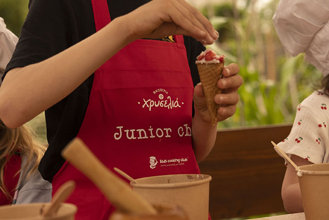 Lady making ice cream